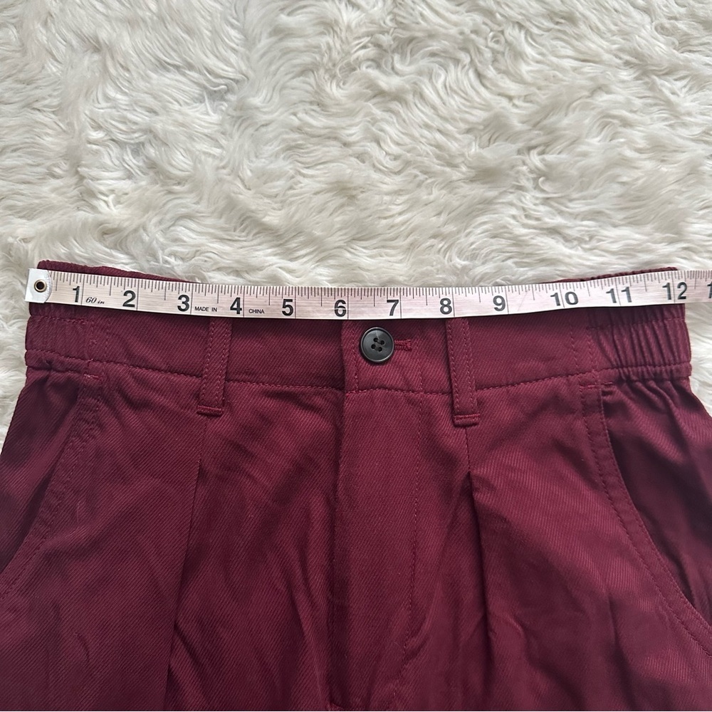 Madewell Pants The Neale Straight-Leg Pant in Drapeweave Cabernet Sz 00 - Picture 9 of 11